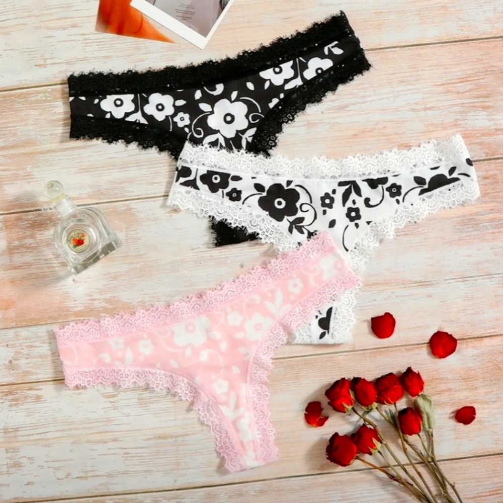 Low Rise Bikini Thong Set